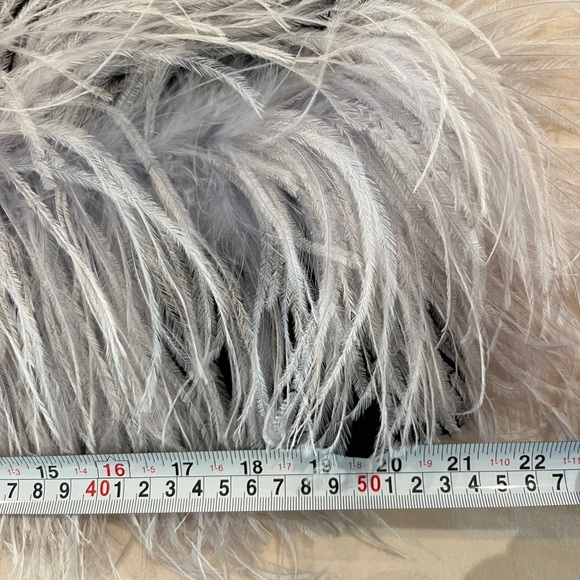 16ARLINGTON Black mini dress with feather trim - Picture 11 of 12